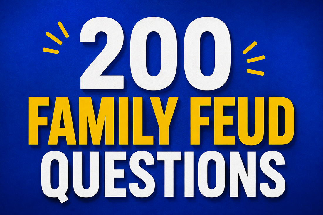 200 Family Feud Questions and Answers for Your Next Game Night